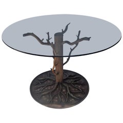 Vintage Painted Steel "Tree and Branch" Center Dining Table