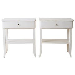 Pair of Modern Goatskin Nightstands or Tables