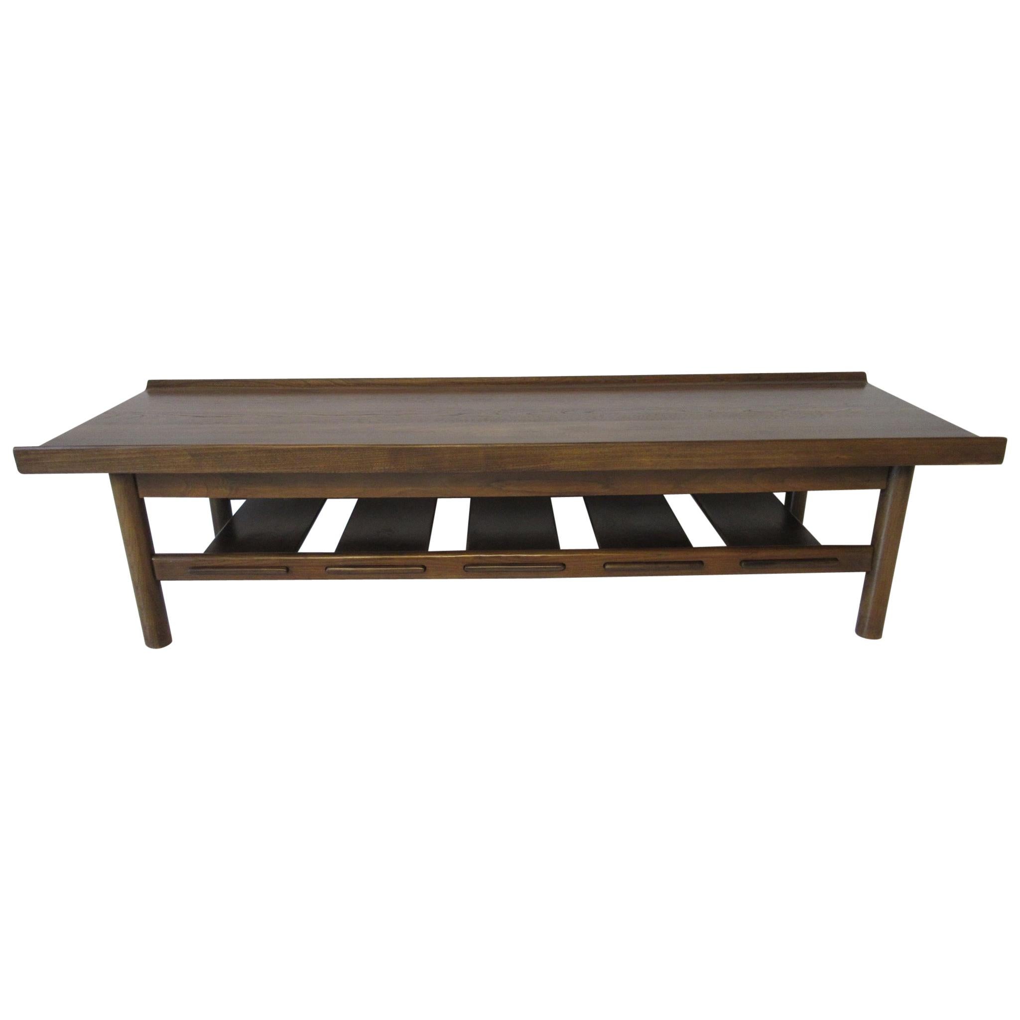 Walnut Toned Coffee Table by Lawrence Peabody for Craft Associates 