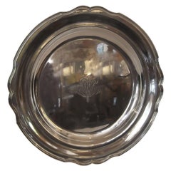 Antique Sterling Silver Round Tray