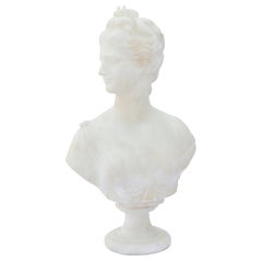 After Houdon, Alabaster Bust of Diana