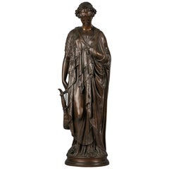 French Bronze of 'Sappho', by Jean Baptiste Clesinger, 19th Century