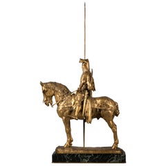 French Gilt Bronze of Louis d'Orleans, by Emmanuel Fremiet