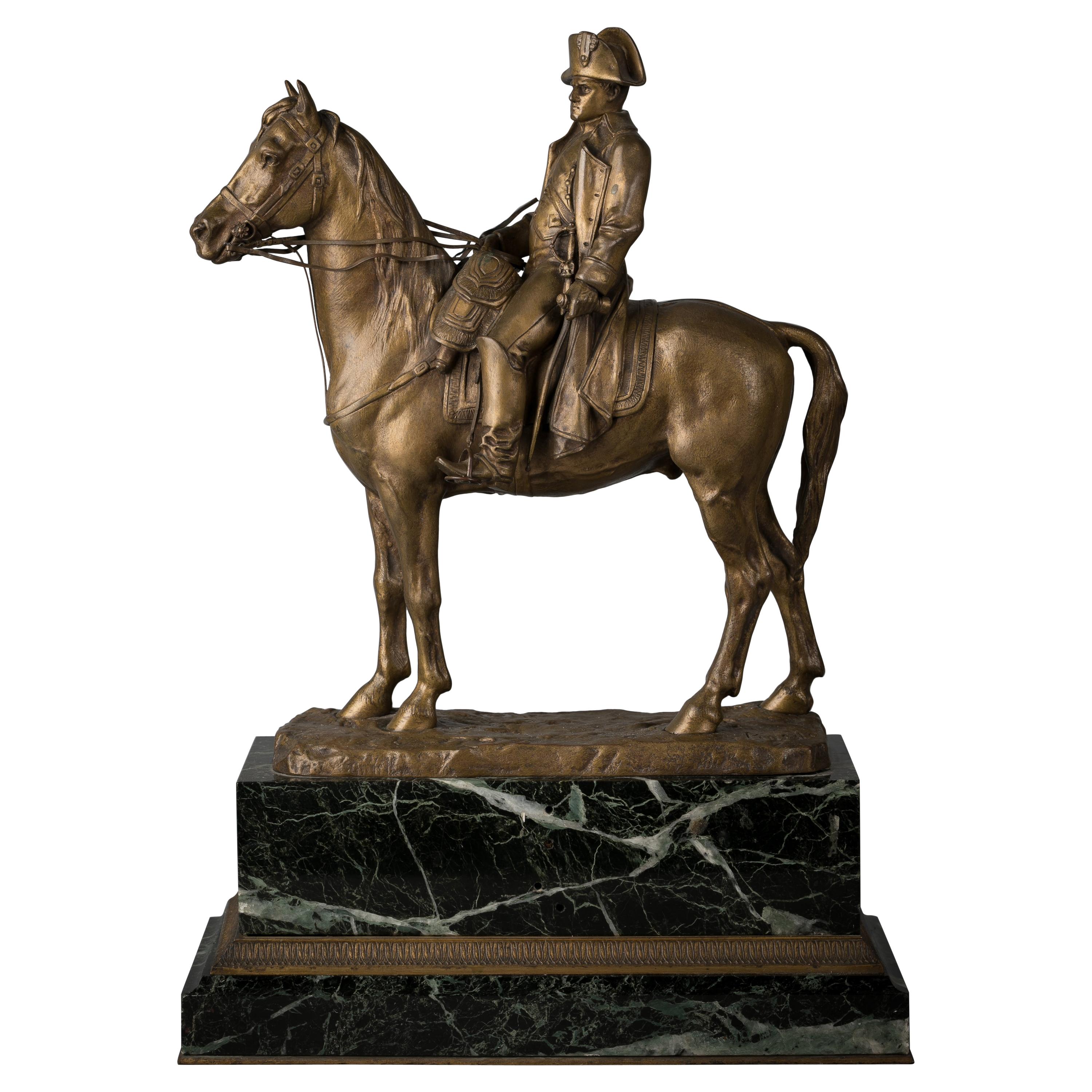 French Gilt Bronze Figure of Napoleon, Emile Pinedo For Sale