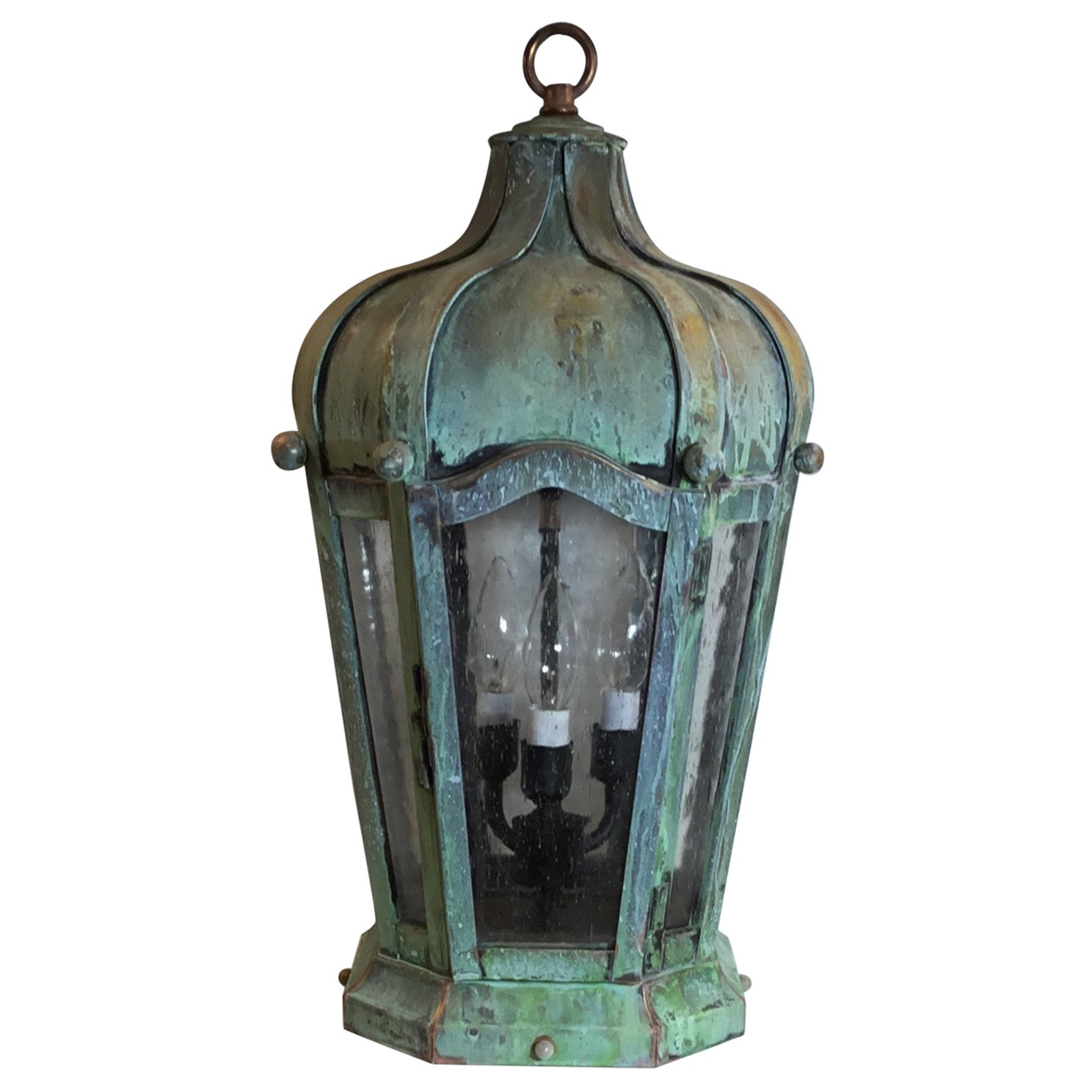 Superb Solid Brass Chandelier Lantern Style at 1stDibs