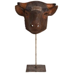 Rare Bull Theatre Mask, Belgium, circa 1930