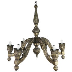 Six Light Italian Borghese Finished Chandelier