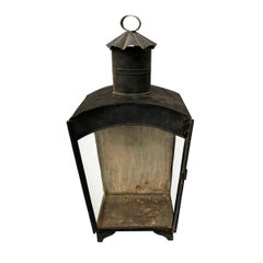 Antique 19th Century English Tole Wall-Mount Lantern