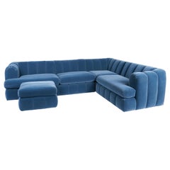 Vintage Jay Spectre Channeled Sectional Sofa