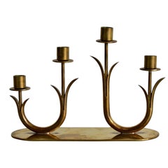 Gunnar Ander Brass Candleholder by Ystad Metall Sweden