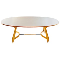 Midcentury Gio Ponti Oval Dining Table, Italy