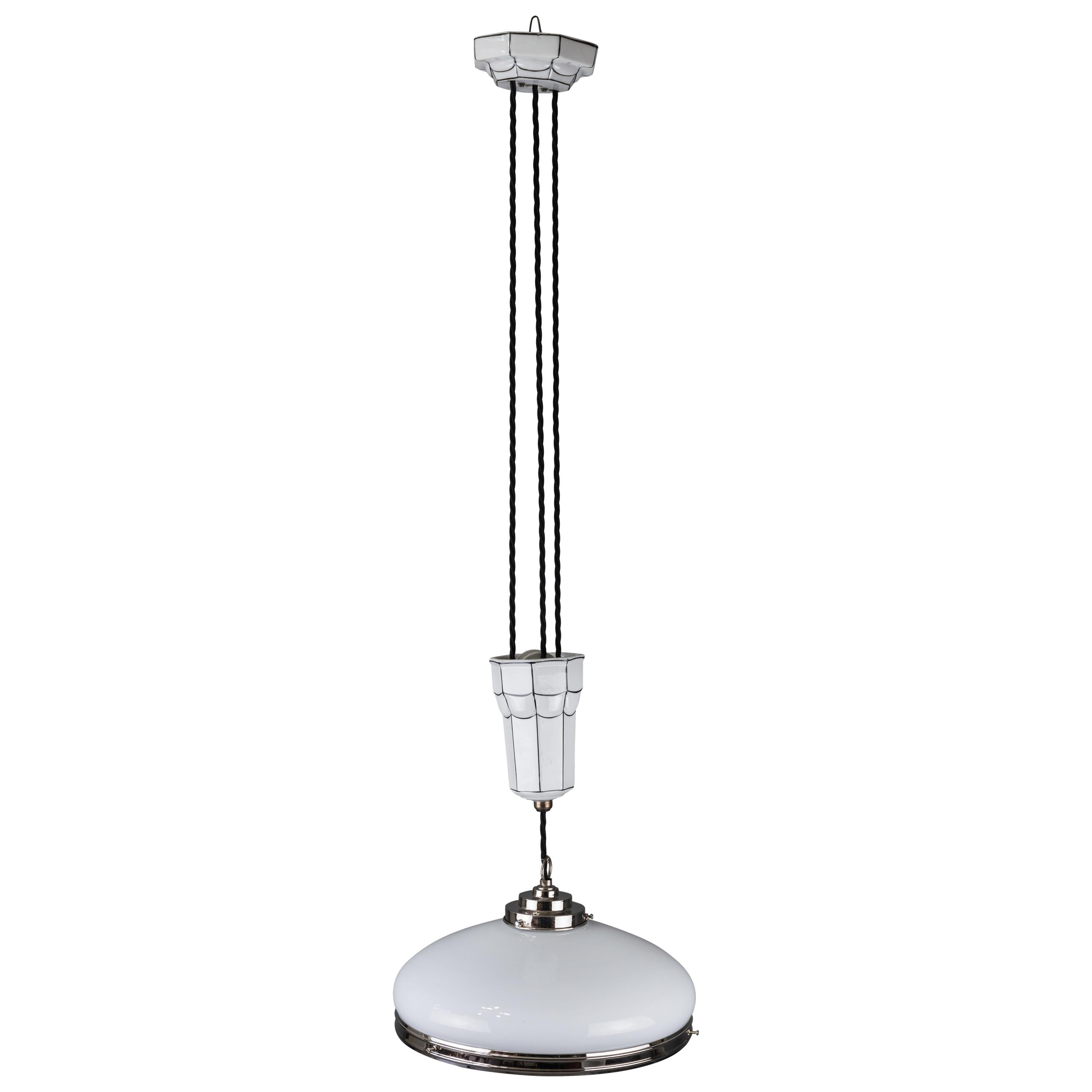 Verstellbarer Art-Déco-Kronleuchter von Bauhaus, 1920er Jahre