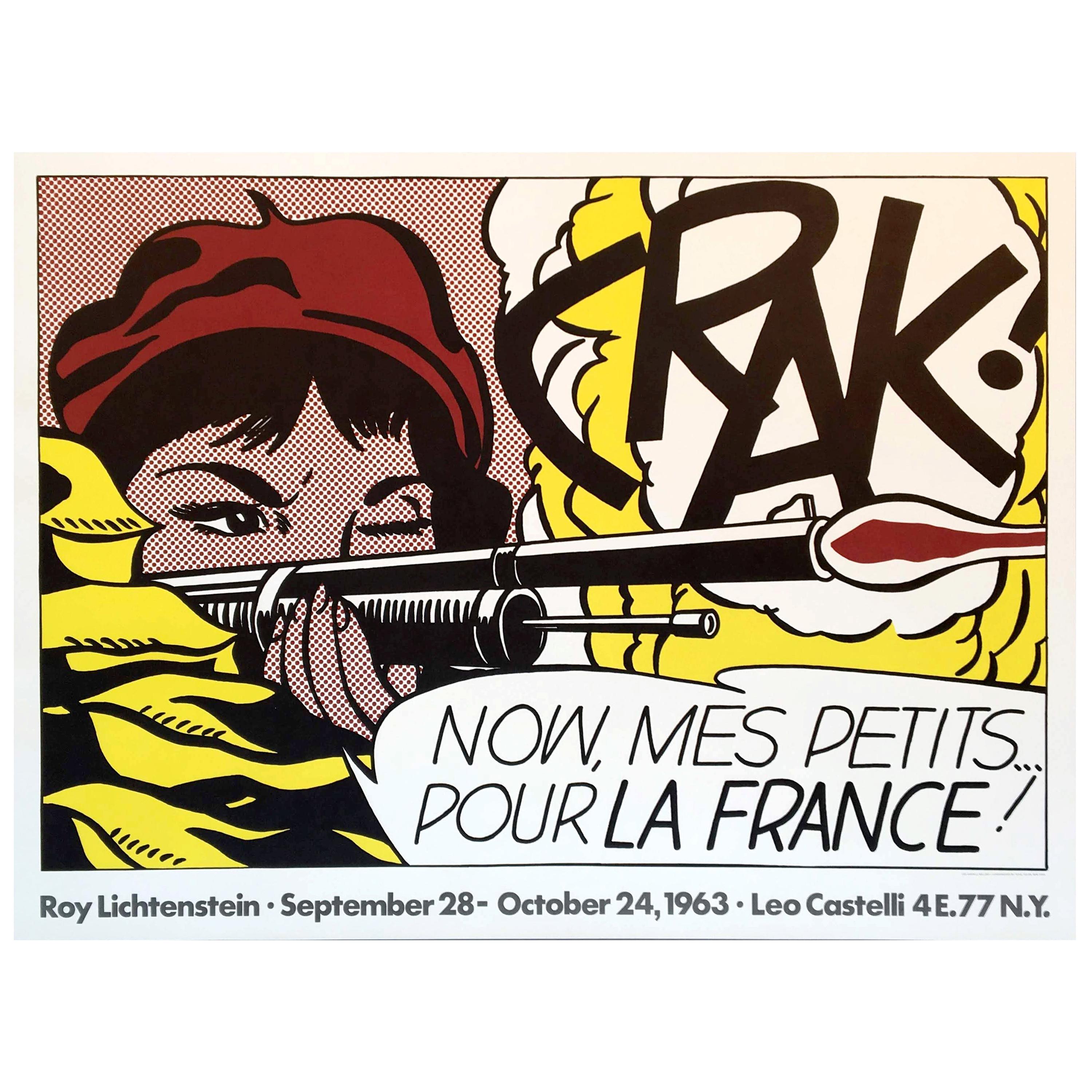 Roy Lichtenstein 'Crak!' Rare Original 1963 Poster Print on Fine Wove Paper For Sale