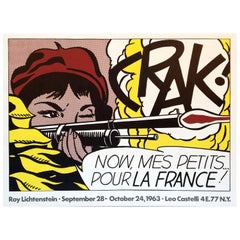 Roy Lichtenstein 'Crak!' Rare Original 1963 Poster Print on Fine Wove Paper