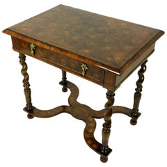 William and Mary Style Oyster Laburnum Side Table