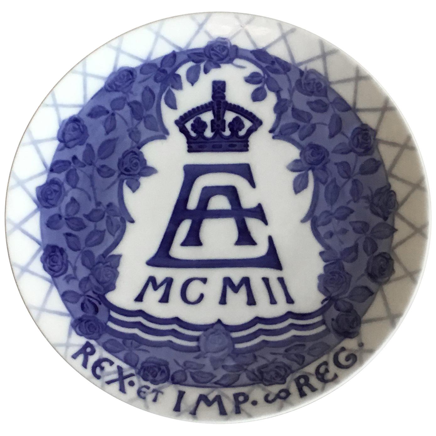 Royal Copenhagen Commemorative Plate from 1902 RC-CM42 For Sale