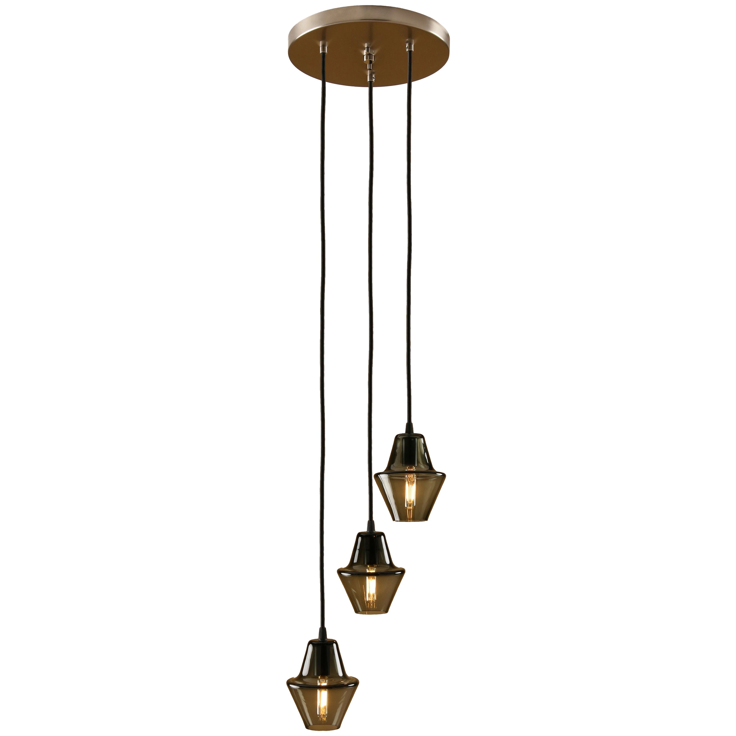 Custom Large Architectural Bronze Finished Chandelier by Thomas Hayes