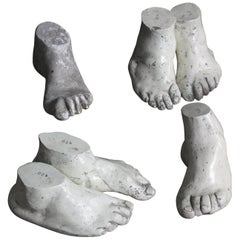 Early 20th Century Collection of Ceramic and Plaster Orthopedic Deformed Feet