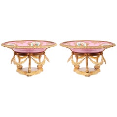 Pair of Sevres Style Porcelain Comports, 19th Century
