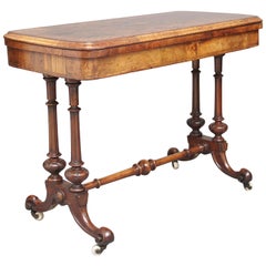 Antique 19th Century Burr Walnut Games Table