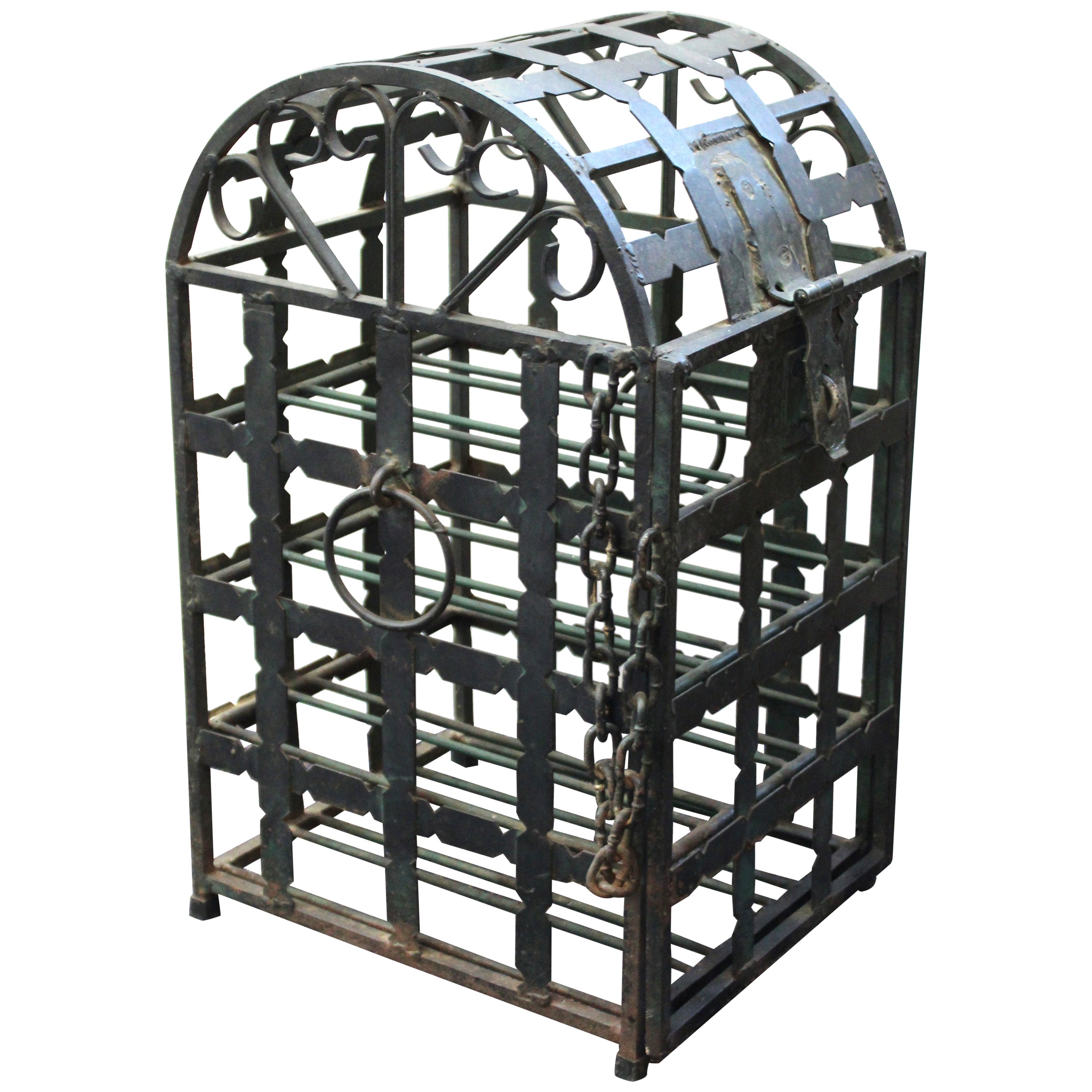 French Wrought Iron Wine Cage at 1stDibs