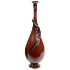 Late 19th Century Japanese Meiji Period Bronze Vase