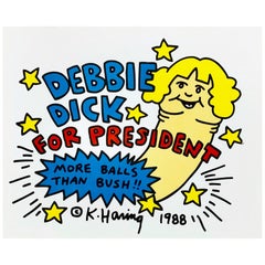 Retro Keith Haring Debbie Dick 'Keith Haring Safe Sex'