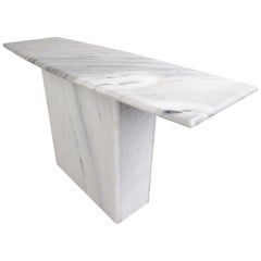 Vintage Mid-Century Modern Marble Console Table