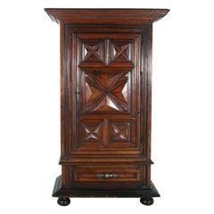 Antique French Walnut Period Louis XIII Armoire from Paris. C. 1650