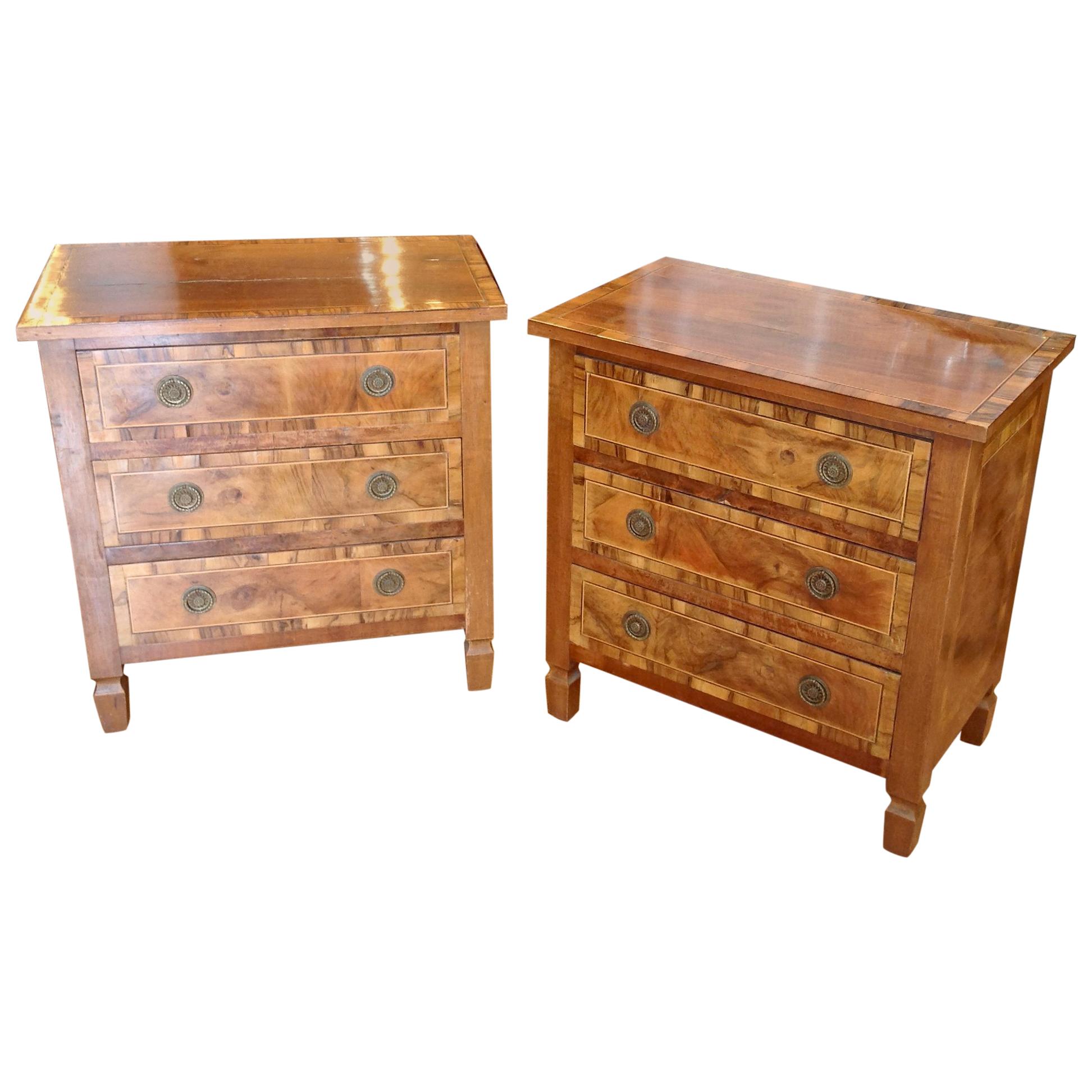 Pair of Italian Chair Side Chests