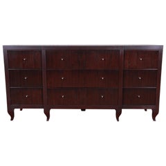 Barbara Barry for Baker Furniture Dark Mahogany Triple Dresser or Credenza