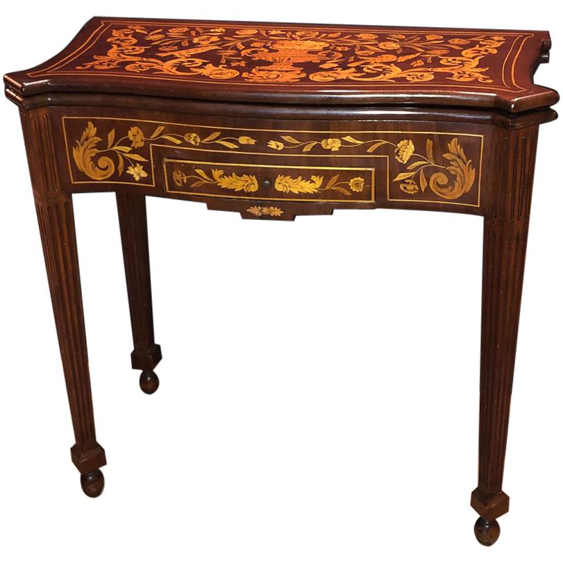 Dutch Neoclassic Inlaid Card Table