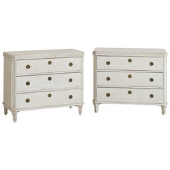Pair of Swedish Gustavian Style Bedside Commodes