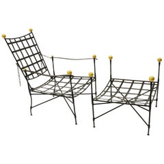 Vintage Outdoor Lounge Chair & Ottoman by Mario Papperzini for John Salterini. Restored.