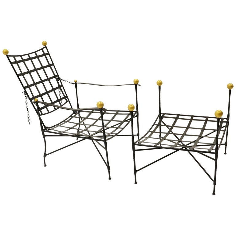 Outdoor Lounge Chair and Ottoman by Mario Papperzini for John Salterini