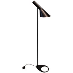Black Floor Lamp by Arne Jacobsen and Louis Poulsen, 1990s