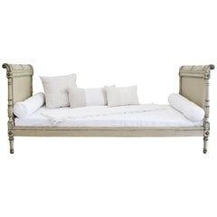 19th Century French Antique Painted Daybed with Original Paint