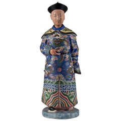 Single Early 19th Century Hand Painted Chinese Nodding Figure
