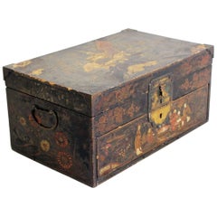 Antique An 18th Century Chinoiserie Jewellery Box with Secret Compartment