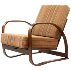 Antique Rare H70 Armchair by Jindrich Halabala, circa 1930