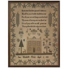 Sampler ancien:: 1823:: par Elizabeth Ewen