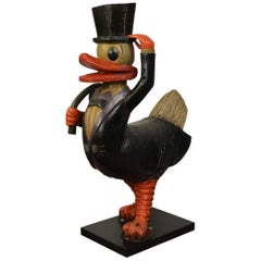 Vintage Uncle Scrooge Carousel Figure, Wood, Europe, 1970s