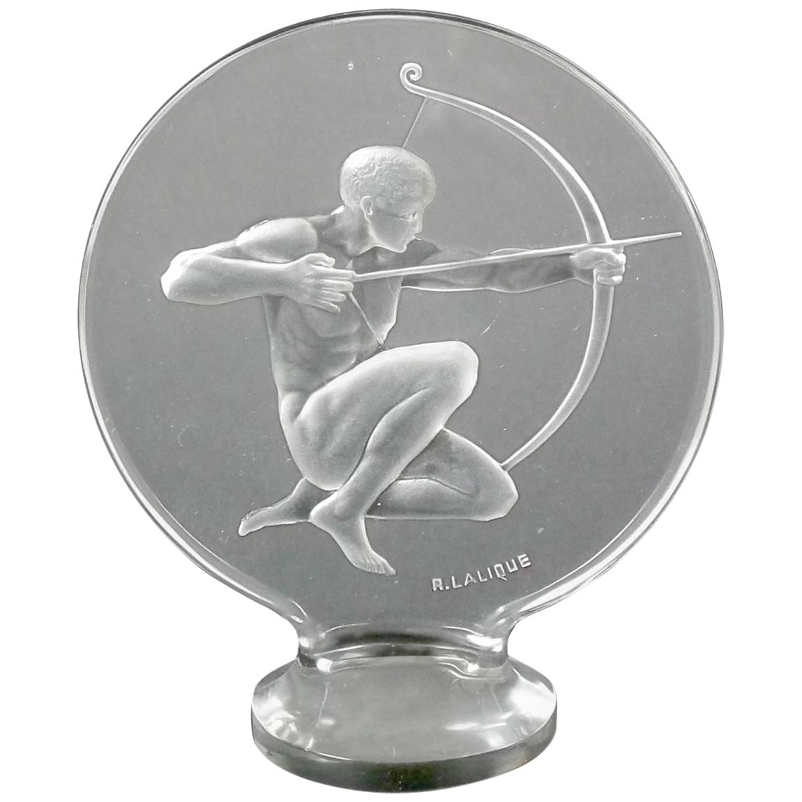 Rene Lalique Clear Glass 'Archer' Mascot
