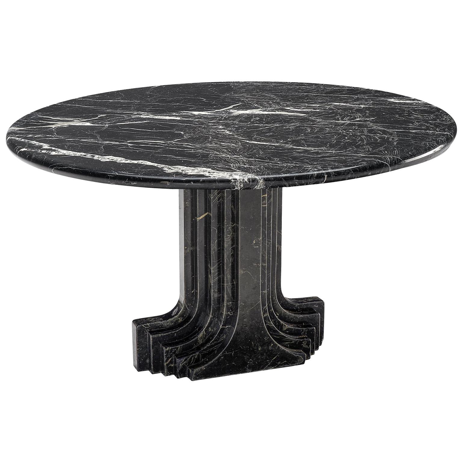 Carlo Scarpa 'Argo' Black Marble Table