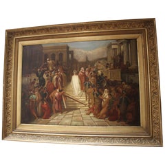 Resurrection of Jesus Signed Eugene Hindle, 1893 Painting