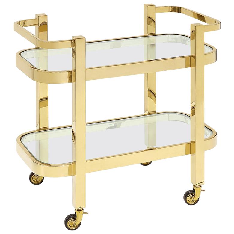 Christensen Trolley in Gold or Chrome Finish For Sale