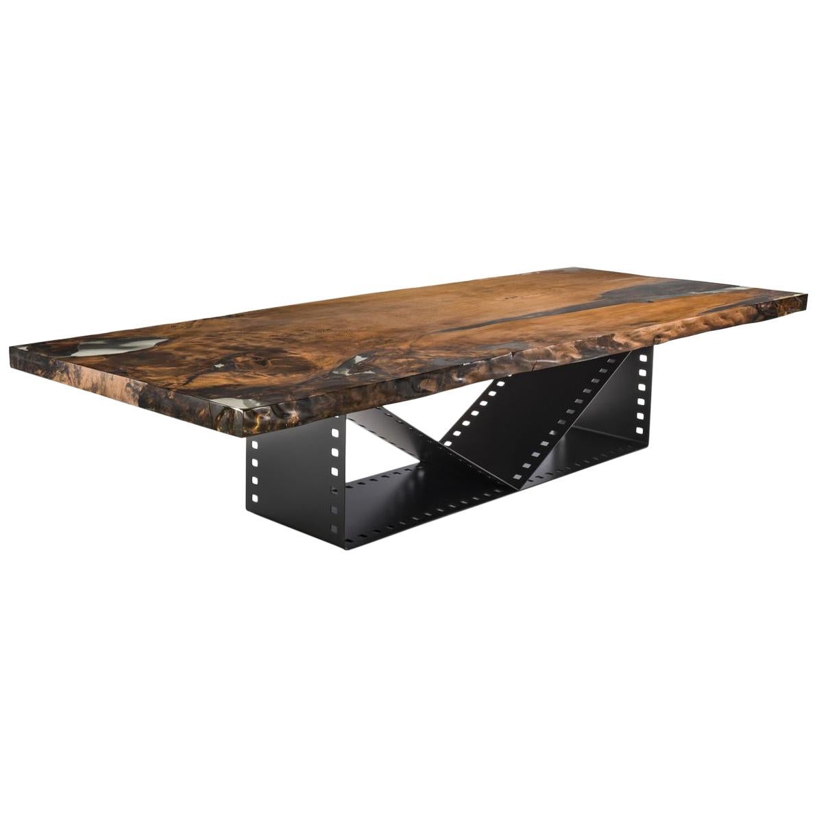 Film Roll Kauri Dining Table in Solid Kauri Wood