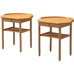 Carl Malmsten Pair of Nightstands in Beech