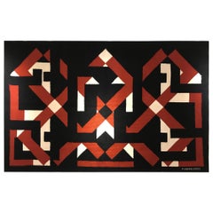Important 1960s Wool Tapestry by Cartier-Bordes
