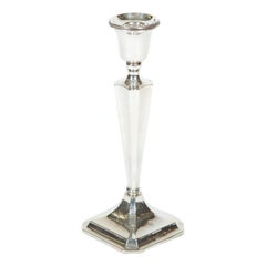 Antique Silver Candlestick with Chester Marks